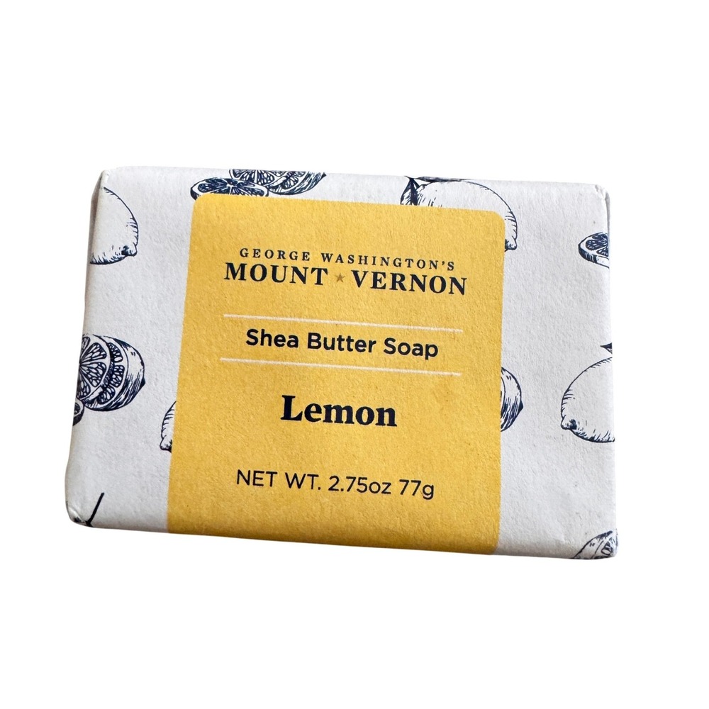 Mount Vernon Lemon Shea Butter Soap Bar 2.75oz George Washington‎ Souvenir NEW